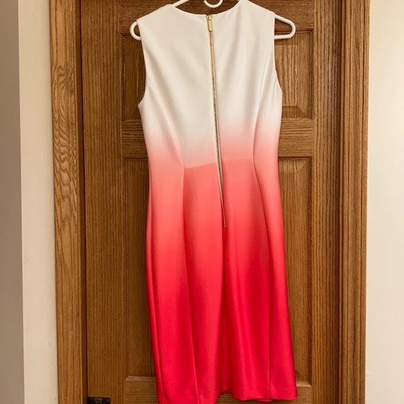 EUC coral ombré Calvin Klein dress - Picture 2 of 5